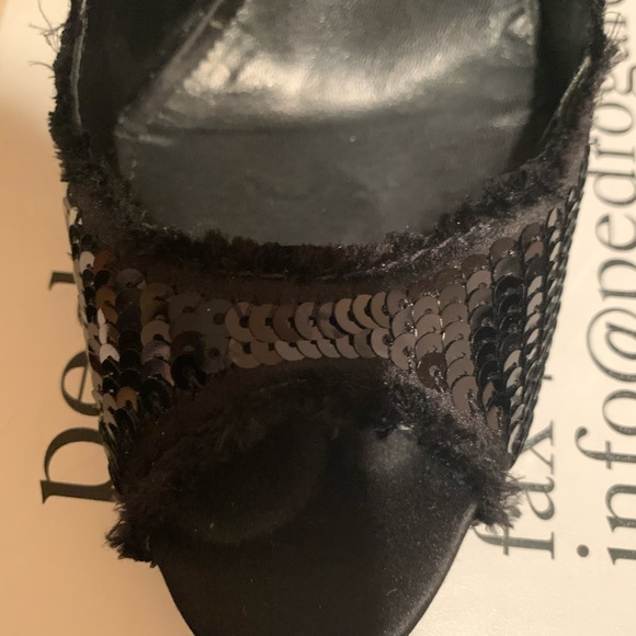 Pedro Garcia Melany black sequin peep toe pump - Picture 11 of 11